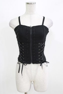 画像1: MIHO MATSUDA / ビスチェ・フィディウス  ブラック H-26-03-02-077-GO-TO-KB-ZH