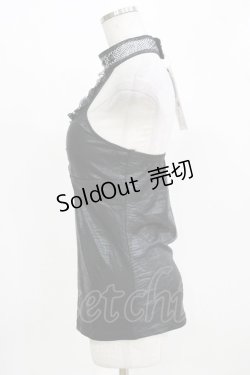 画像2: Qutie Frash / ホルターキャミ  ブラック H-26-03-02-079-QU-TO-KB-ZH