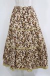 画像1: Jane Marple Dans Le Salon / Roman Rose peasant skirt  ocher×light beige H-26-03-02-010-JM-SK-KB-ZH (1)