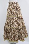 画像2: Jane Marple Dans Le Salon / Roman Rose peasant skirt  ocher×light beige H-26-03-02-010-JM-SK-KB-ZH (2)