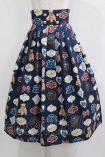 画像1: Melody BasKet / Bear labelスカート M ネイビー H-26-03-02-011-LO-SK-KB-ZH (1)