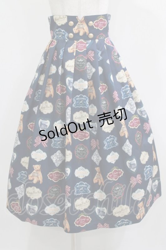 画像1: Melody BasKet / Bear labelスカート M ネイビー H-26-03-02-011-LO-SK-KB-ZH (1)