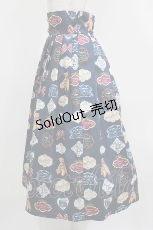 画像2: Melody BasKet / Bear labelスカート M ネイビー H-26-03-02-011-LO-SK-KB-ZH (2)