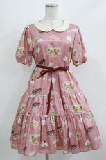 画像1: Leur Getter / Rabbit Tea cup袖付ワンピース M ピンク H-26-03-02-002-LU-OP-KB-ZH (1)