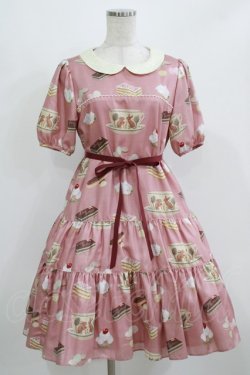 画像1: Leur Getter / Rabbit Tea cup袖付ワンピース M ピンク H-26-03-02-002-LU-OP-KB-ZH