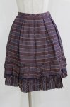画像1: Jane Marple / ヴィンテージストライプのリボンスカート M ワイン H-26-03-02-015-JM-SK-KB-ZH (1)