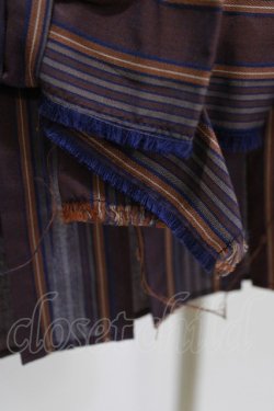 画像4: Jane Marple / ヴィンテージストライプのリボンスカート M ワイン H-26-03-02-015-JM-SK-KB-ZH