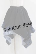 Qutie Frash / チャイナアシメスカート  黒×青 H-26-03-02-016-QU-SK-KB-ZH