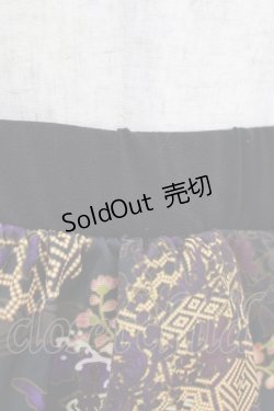 画像5: Qutie Frash / 和柄ミニスカート  黒 H-26-03-02-018-QU-SK-KB-ZH