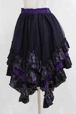 画像2: Qutie Frash / ドラゴンサテンスカート  パープル H-26-03-02-019-QU-SK-KB-ZH