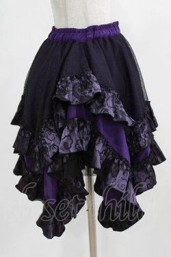 画像3: Qutie Frash / ドラゴンサテンスカート  パープル H-26-03-02-019-QU-SK-KB-ZH