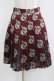 画像1: Jane Marple Dans Le Salon / ローズジャガードタックスカート  ボルドー H-26-03-02-021-JM-SK-KB-ZH (1)