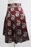 画像2: Jane Marple Dans Le Salon / ローズジャガードタックスカート  ボルドー H-26-03-02-021-JM-SK-KB-ZH (2)