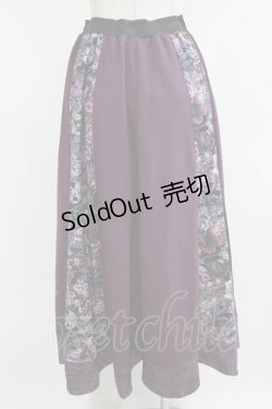 画像3: Qutie Frash / 和柄フレアロングスカート  紫 H-26-03-02-022-QU-SK-KB-ZH