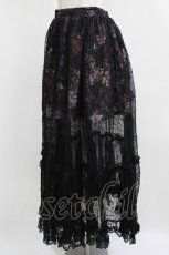 画像2: Qutie Frash / メッシュロングスカート  黒×紫系 H-26-03-02-023-QU-SK-KB-ZH (2)