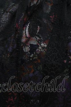 画像4: Qutie Frash / メッシュロングスカート  黒×紫系 H-26-03-02-023-QU-SK-KB-ZH