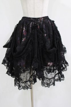 画像5: Qutie Frash / メッシュロングスカート  黒×紫系 H-26-03-02-023-QU-SK-KB-ZH