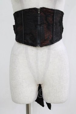 画像1: Qutie Frash / リボン帯ベルト  黒 H-26-03-03-030-QU-ZA-KB-ZH