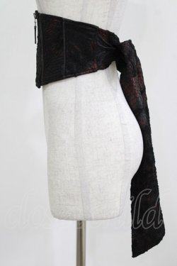 画像2: Qutie Frash / リボン帯ベルト  黒 H-26-03-03-030-QU-ZA-KB-ZH