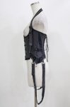 画像2: OZZ ANGELO / 薔薇刺繍コルセットビスチェ  グレー H-26-03-03-031-OO-TO-KB-ZH (2)