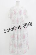 Jane Marple Dans Le Salon / Strawberry seasonタブリエドレス  オフホワイト×ピンク H-26-03-03-003-JM-OP-KB-ZH