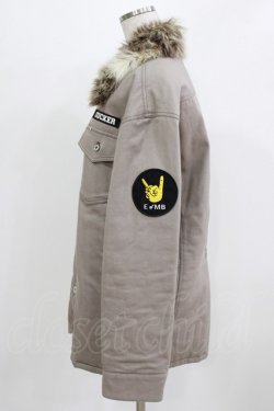 画像2: MILKBOY / ファーカラー付きジャケットコート  チャコール H-26-03-03-033-MB-CO-AK-ZH