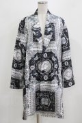 MILKBOY / プリントロングジャケット  白×黒 H-26-03-03-034-MB-JA-AK-ZH