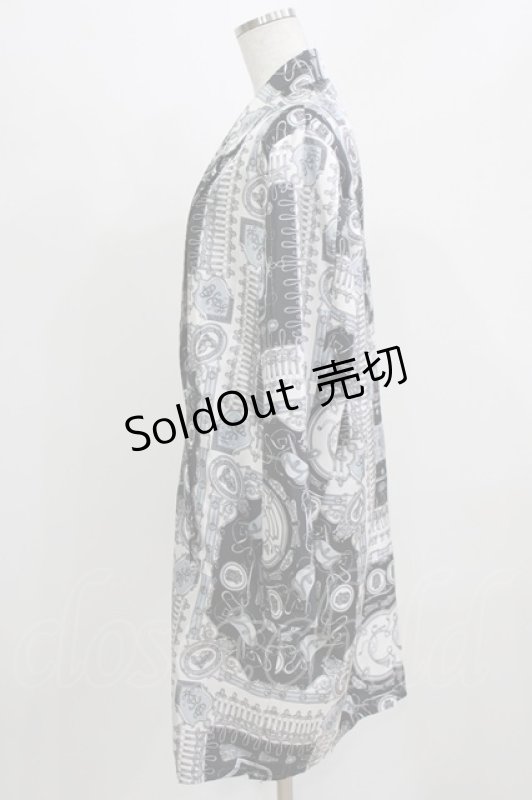 画像2: MILKBOY / プリントロングジャケット  白×黒 H-26-03-03-034-MB-JA-AK-ZH (2)