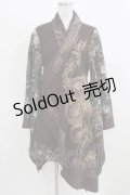 Qutie Frash / 着物カーデ  茶 H-26-03-03-035-QU-TO-KB-ZH