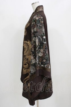 画像2: Qutie Frash / 着物カーデ  茶 H-26-03-03-035-QU-TO-KB-ZH