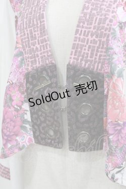 画像4: Qutie Frash / 着物ボレロ  白×ピンク H-26-03-03-036-QU-TO-KB-ZH