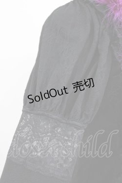 画像4: Qutie Frash / ファー付カーディガン  黒×紫 H-26-03-03-037-QU-TO-KB-ZH