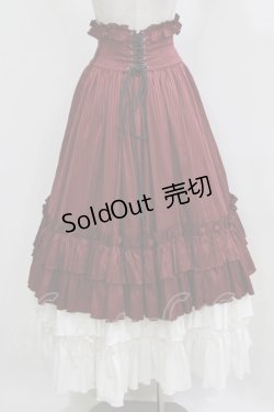 画像3: LAPIN AGILL / ストライプロングコルセットスカート  ボルドー H-26-03-03-004-EL-SK-KB-ZH