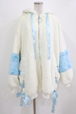 画像1: TRAVAS TOKYO / シナモロールファーパーカー  ホワイト×サックス H-26-03-03-045-PU-JA-KB-ZH