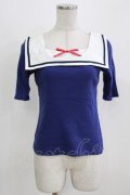 MILK / セーラーリボントップス  青 H-26-03-03-049-ML-TO-KB-ZH