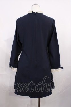 画像2: an another angelus / リボンレースワンピース Free ネイビー H-26-03-03-1024-CA-OP-NS-ZH