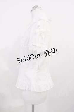 画像2: Angelic Pretty / ボーダーレースブラウス Free オフ H-26-03-03-1026-AP-BL-NS-ZH