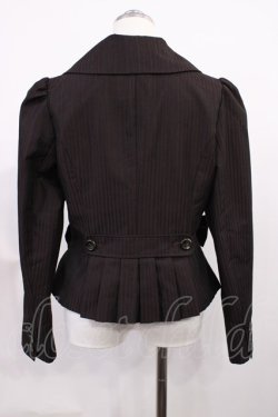 画像2: Innocent World / クラシカルストライプジャケット L ボルドー H-26-03-03-1028-IW-JA-NS-ZH