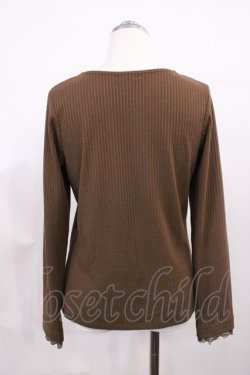 画像2: axes femme / ラインストーン使いプルオーバー M ブラウン H-26-03-03-1029-AX-TO-NS-ZH