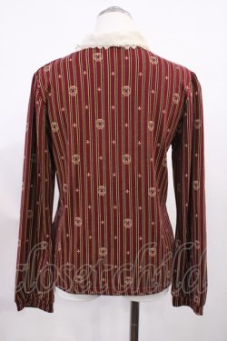 画像2: axes femme / ストライプ重ね着風プルオーバー M ボルドー H-26-03-03-1031-AX-TO-NS-ZH