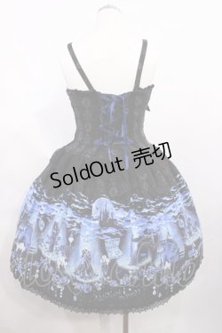 画像3: ALICE and the PIRATES / 悪魔城の夜柄ジャンパースカートI Free ブラック/ブルー H-26-03-03-1003-PA-OP-NS-ZH