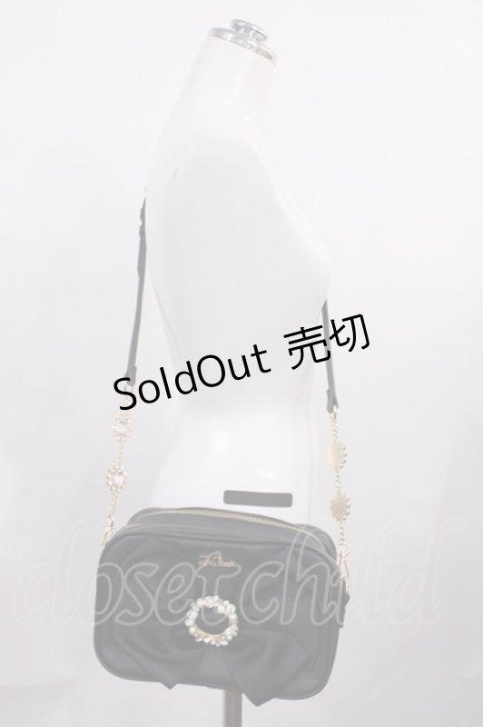 画像1: LIZ LISA / リボンビジューポシェット  ブラック H-26-03-03-1037-LO-SK-NS-ZH (1)