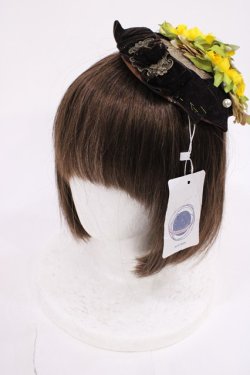 画像1: Hoshibako Works / 懐かしい日々に夏の影 ミニカクテルハット  ブラウン H-26-03-03-1040-LO-AC-NS-ZH