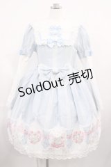 BABY,THE STARS SHINE BRIGHT / 子猫とお菓子のお部屋柄ワンピース Free サックス H-26-03-03-1013-BA-OP-NS-ZH