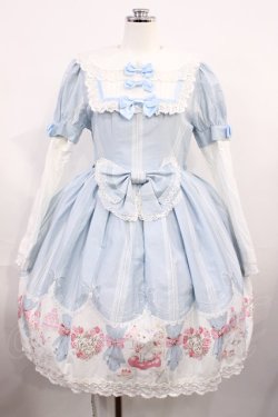 画像1: BABY,THE STARS SHINE BRIGHT / 子猫とお菓子のお部屋柄ワンピース Free サックス H-26-03-03-1013-BA-OP-NS-ZH
