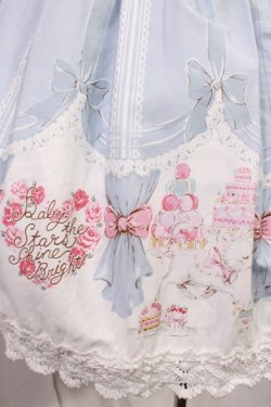 画像4: BABY,THE STARS SHINE BRIGHT / 子猫とお菓子のお部屋柄ワンピース Free サックス H-26-03-03-1013-BA-OP-NS-ZH