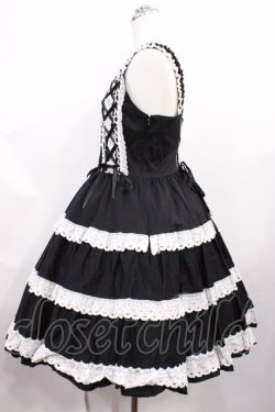 画像2: BABY,THE STARS SHINE BRIGHT / ミルフィーユジャンパースカート Free ブラック/オフ白 H-26-03-03-1002-BA-OP-NS-ZH