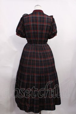 画像2: axes femme POETIQUE / レトロチェックロングワンピース M ブラック H-26-03-03-1015-AX-OP-NS-ZH