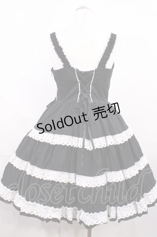 画像3: BABY,THE STARS SHINE BRIGHT / ミルフィーユジャンパースカート Free ブラック/オフ白 H-26-03-03-1002-BA-OP-NS-ZH (3)