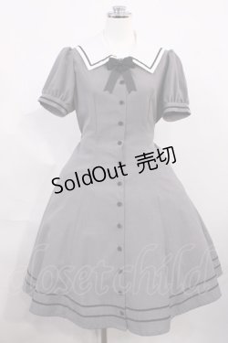 画像1: Innocent World White / マリンワンピース L グレー H-26-03-03-1018-IW-OP-NS-ZH